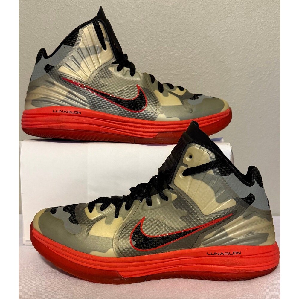 Nike Lunar Hypergamer Men's Sz 10 Red Camouflage  RARE!!